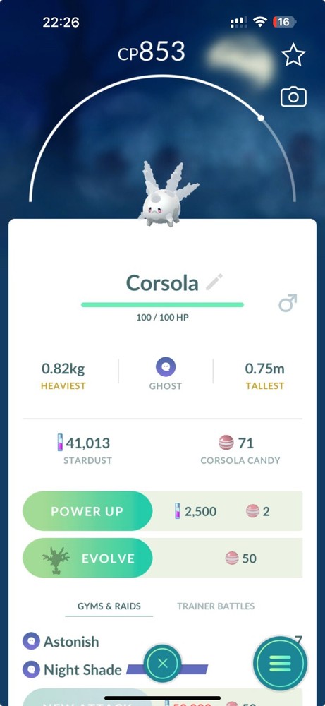 Galarian Corsola Non-Shiny for Trade  