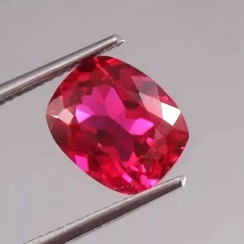 Glowing Natural Burmese Red Ruby 12-14Ct Cushion Certified Gemstone