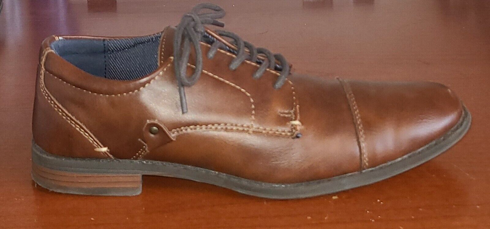 American Eagle Brown Oxford Lace-Up Dress Shoes for Kids Size 3.5 Youth