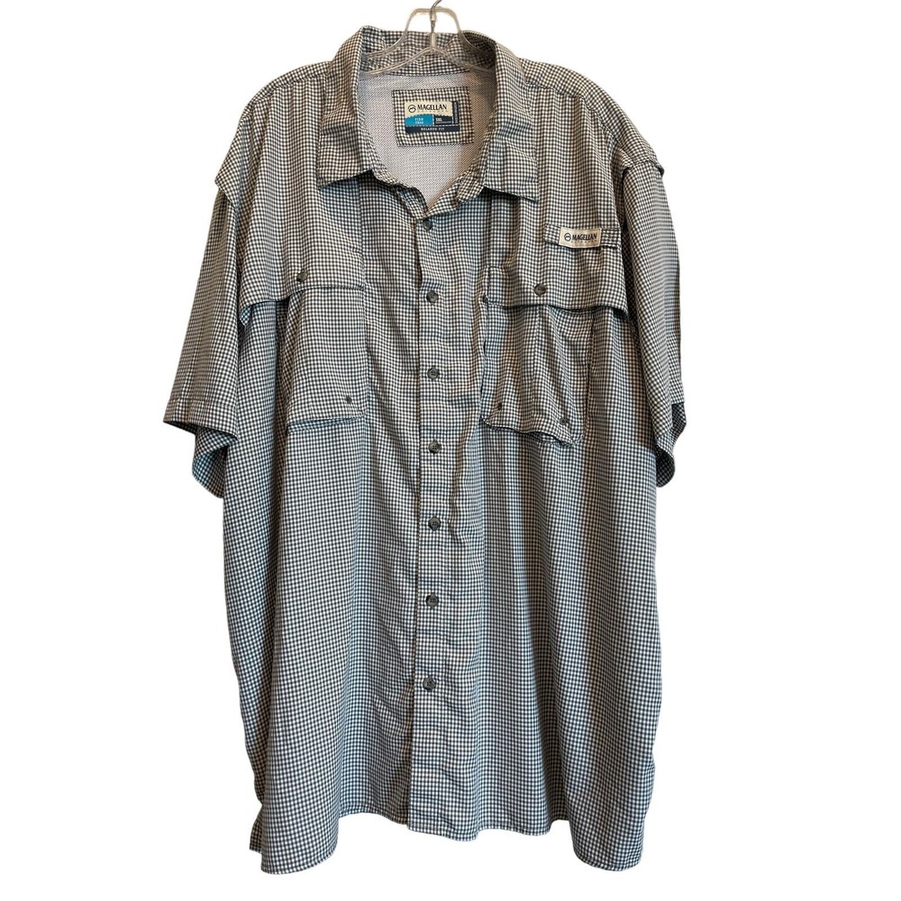 Magellan Outdoors Men's Fish Gear 3XL Black and White check