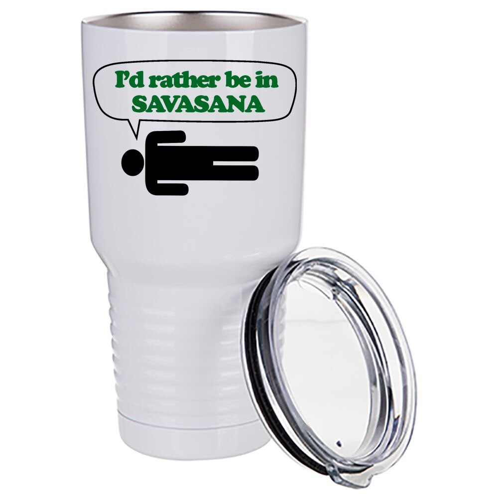 Savasana  White 30 Oz  Double Wall  Tumbler