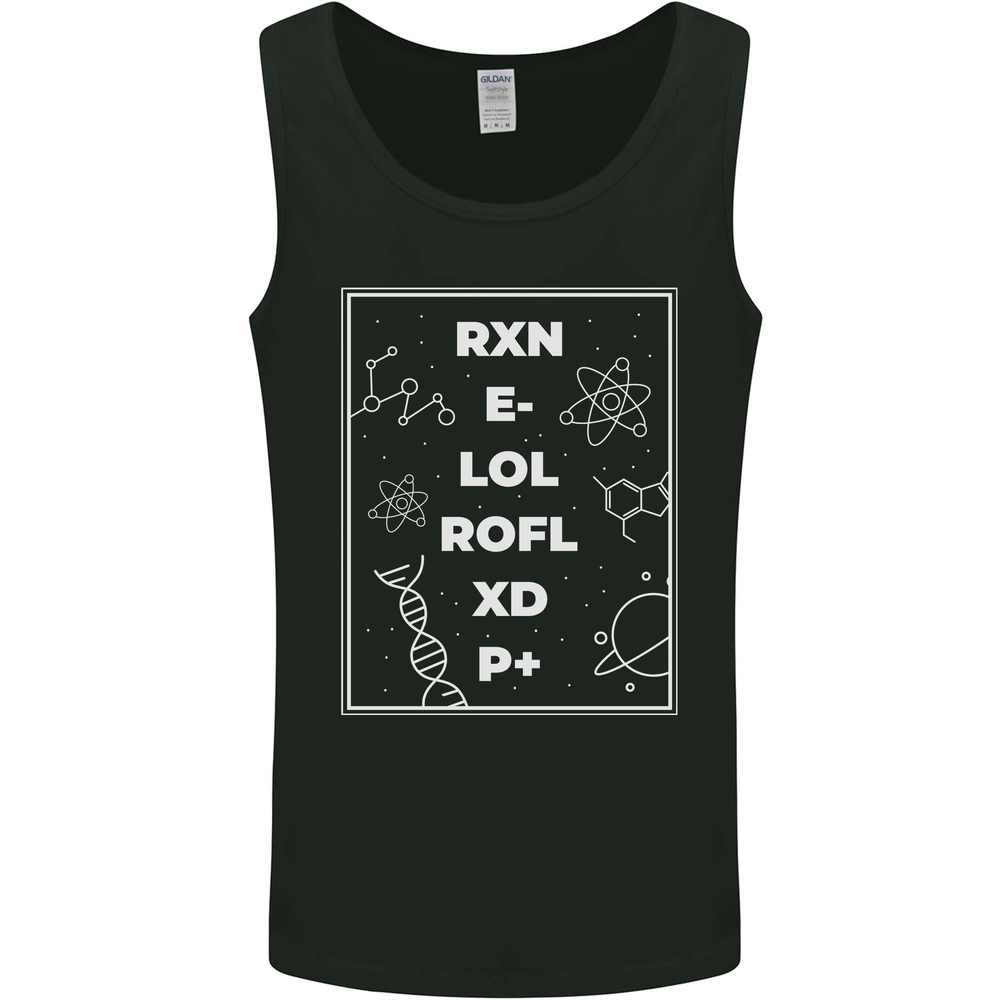 Funny Science RXN E- LOL ROFL XD P+ Geek Mens Vest Tank Top