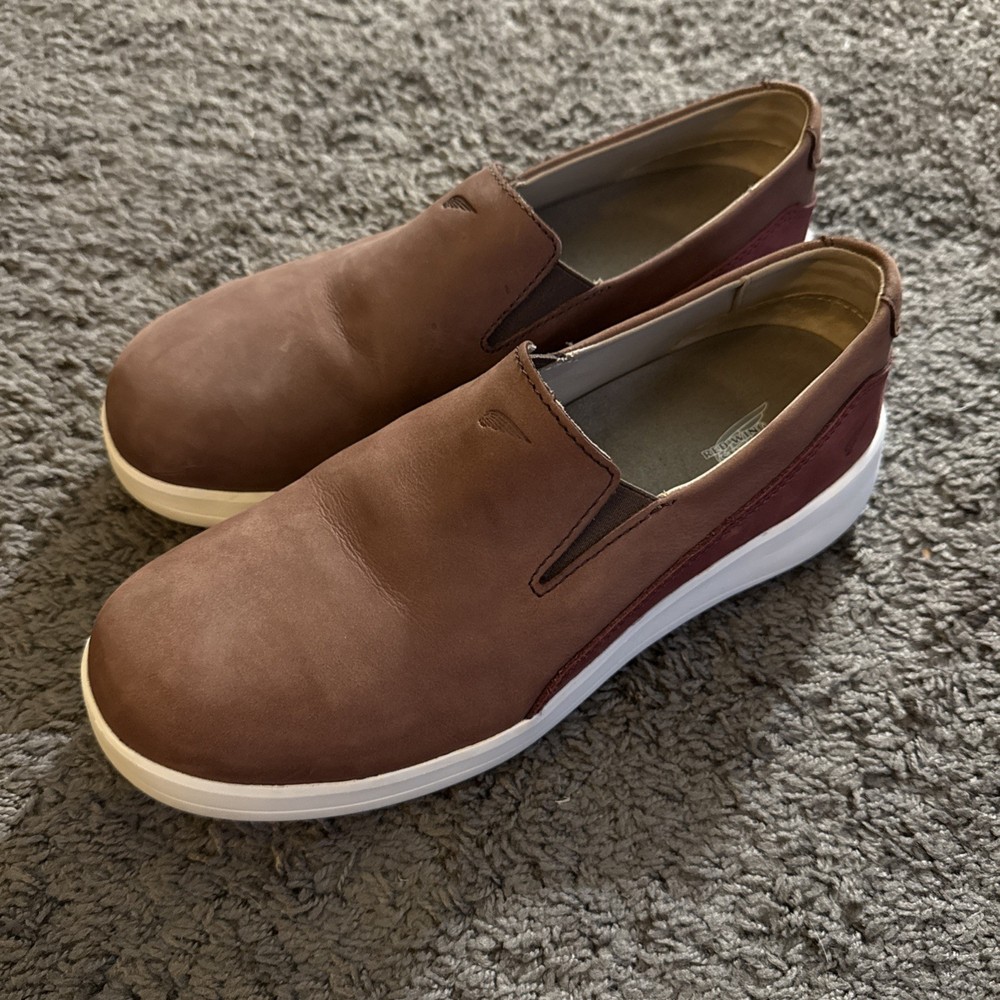 Red Wing Shoes Women's Cross Lite Slip On Size 7 Safety Toe Work 203 Brown