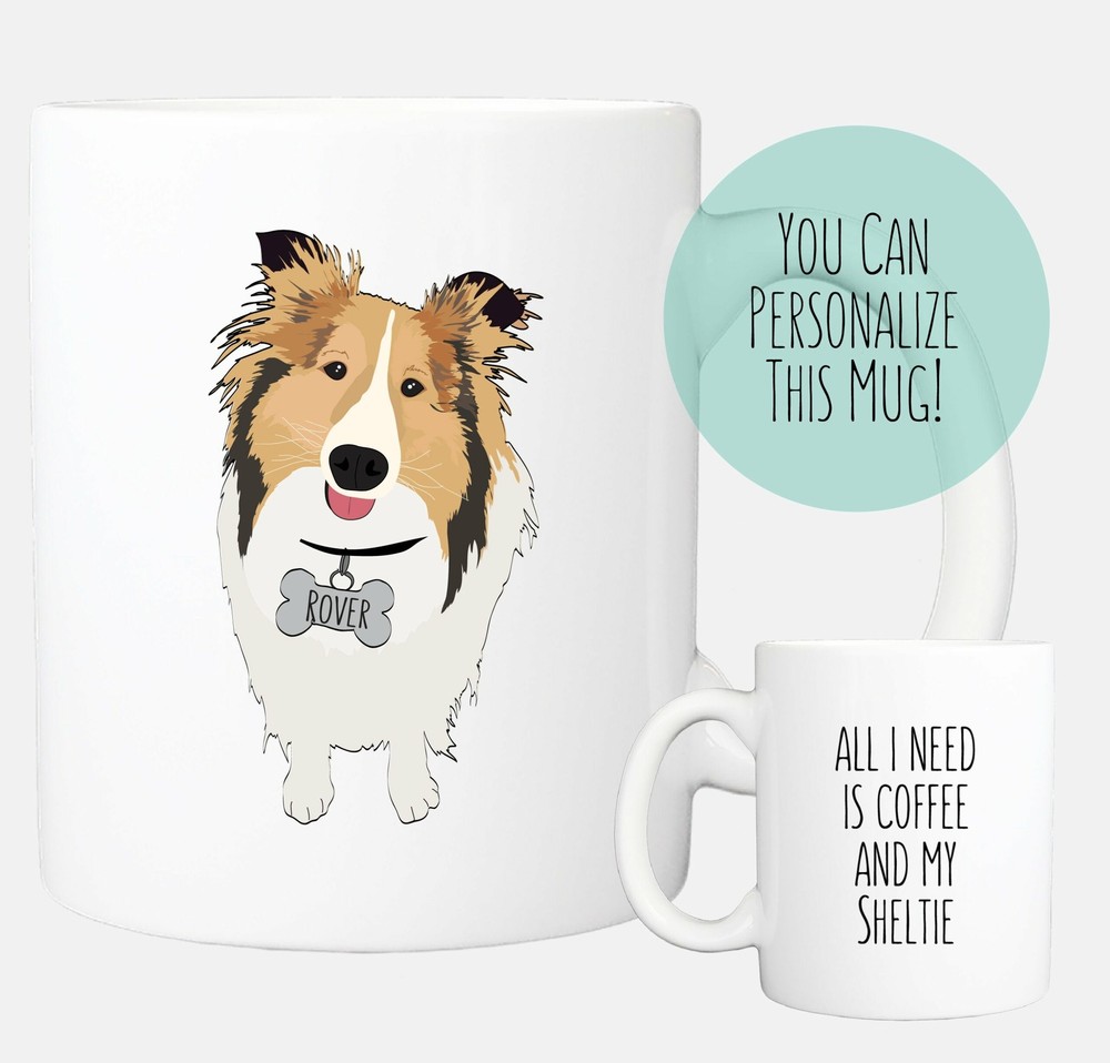 Sheltie Mug Collie Dog Coffee Mug Personalized Dog Gifts