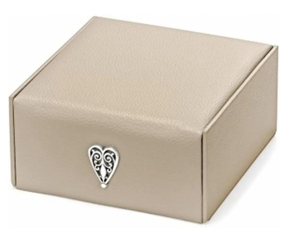 Brighton Follow Your Heart Plated Two Tier Small Leather Jewelry Box