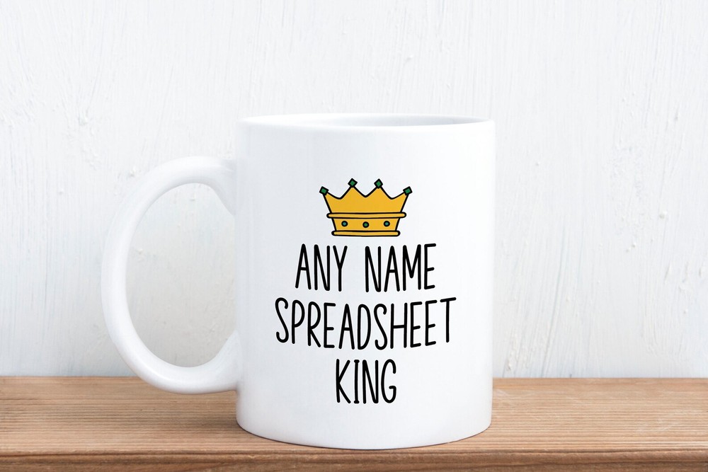 Personalised Colleague Gift Mug Work Spreadsheet King