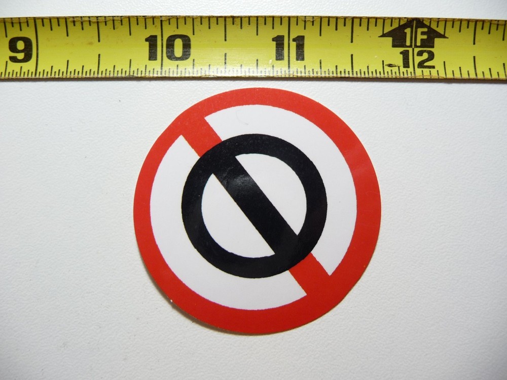 NO NOT ALLOWED JEWELRY DECAL STICKER JOB OCCUPATION WORK PROHIBITED