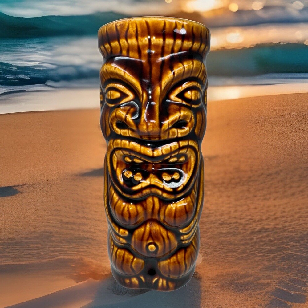 Tiki Mug Orchids of Hawaii Made in Japan Vintage Pottery