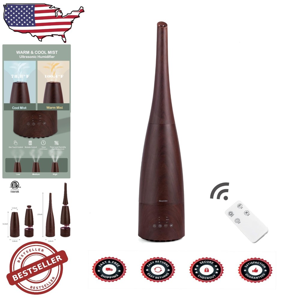 Smart Home Ultrasonic Humidifier with Remote Control for Bedrooms