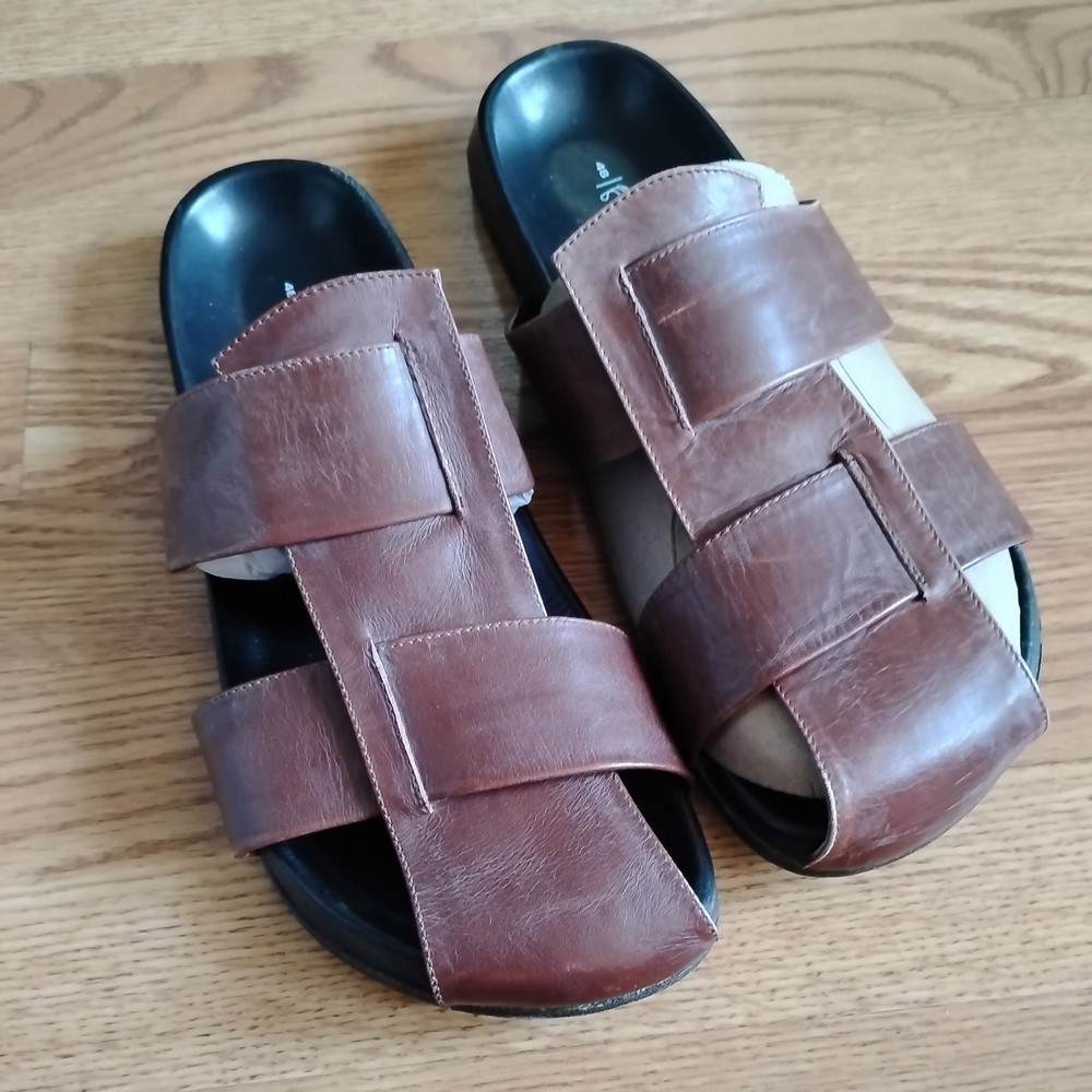Birkenstock Fussbett Tatami Fisherman Strap Brown Sandals Shoes Mens Size US 13