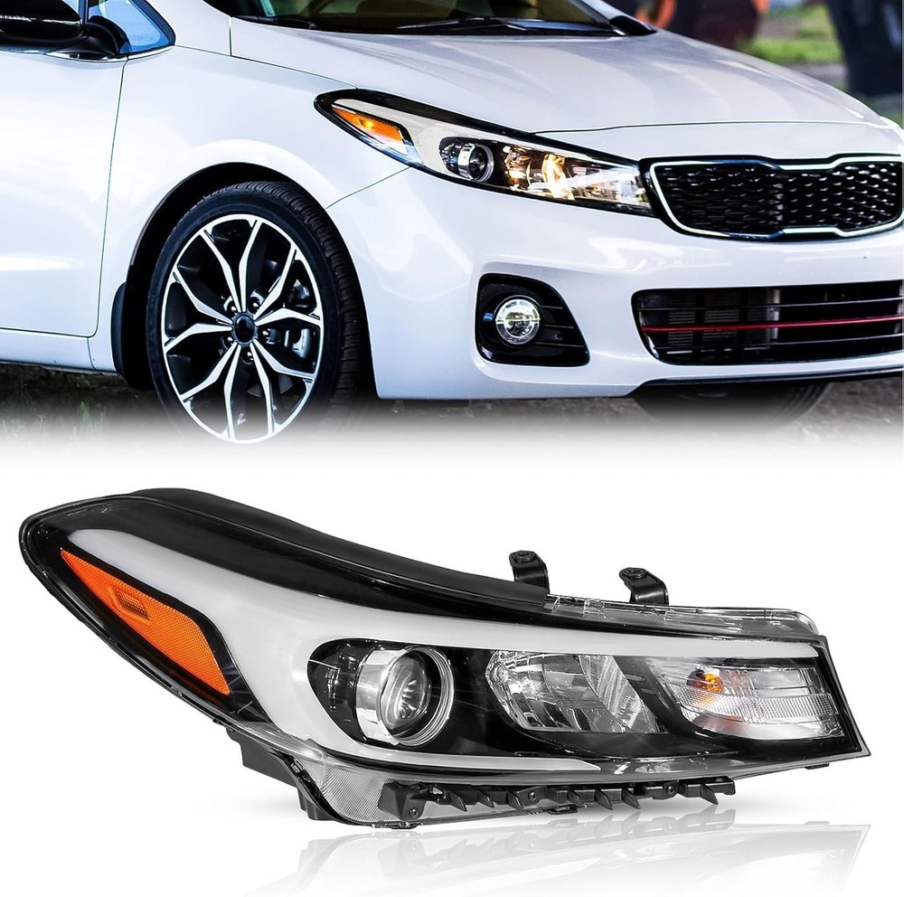 TODO Headlights Assembly Compatible with 2017 2018 Kia Forte & Forte 5 with B...