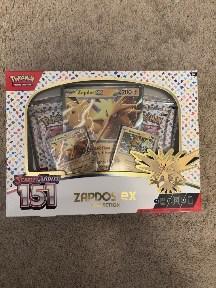 Pokemon TCG: S&V 151 | Zapdos EX Collection Box (SEALED/NEW) - 4 Packs