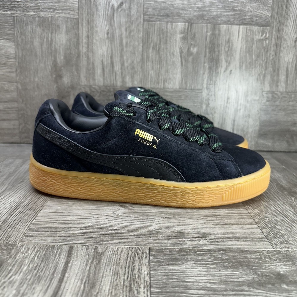 Puma Suede XL Youth 6.5/Women's 8 Black Gum 398180-03