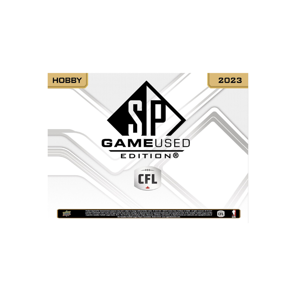 2023 Upper Deck CFL SP Game Used Football Hobby Box 12 Cards