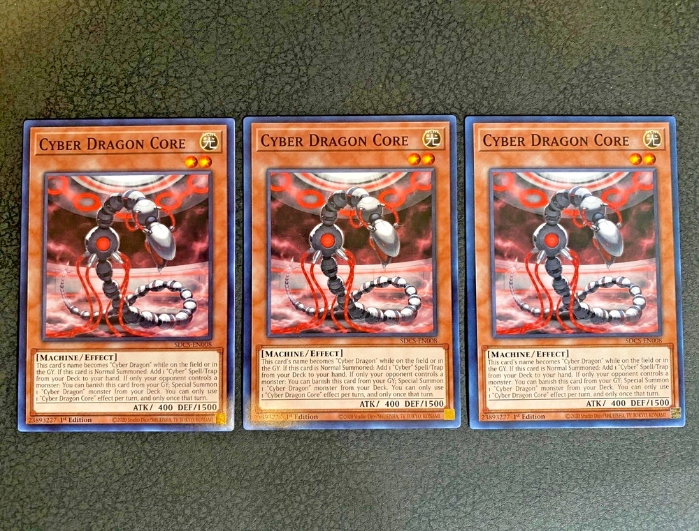 Cyber Dragon Core x3 SDCS-EN008 1st Ed NM Yugioh Common Playset-image