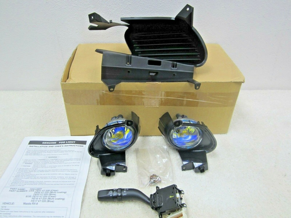 04 - 08 MAZDA RX8 RX-8 OEM FRONT MULTI COLOR FOG LIGHT SET FE02-V7-220 #1C-1