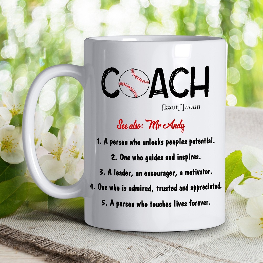 Custom Coach Baseball Instructor Coach Baseball Fan Mug Gqdb