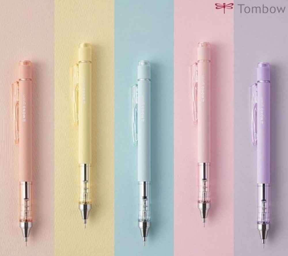 1x Mono Graph Pastel Color Tombow Shaker Mechanical Pencil Milky Coral Lavender