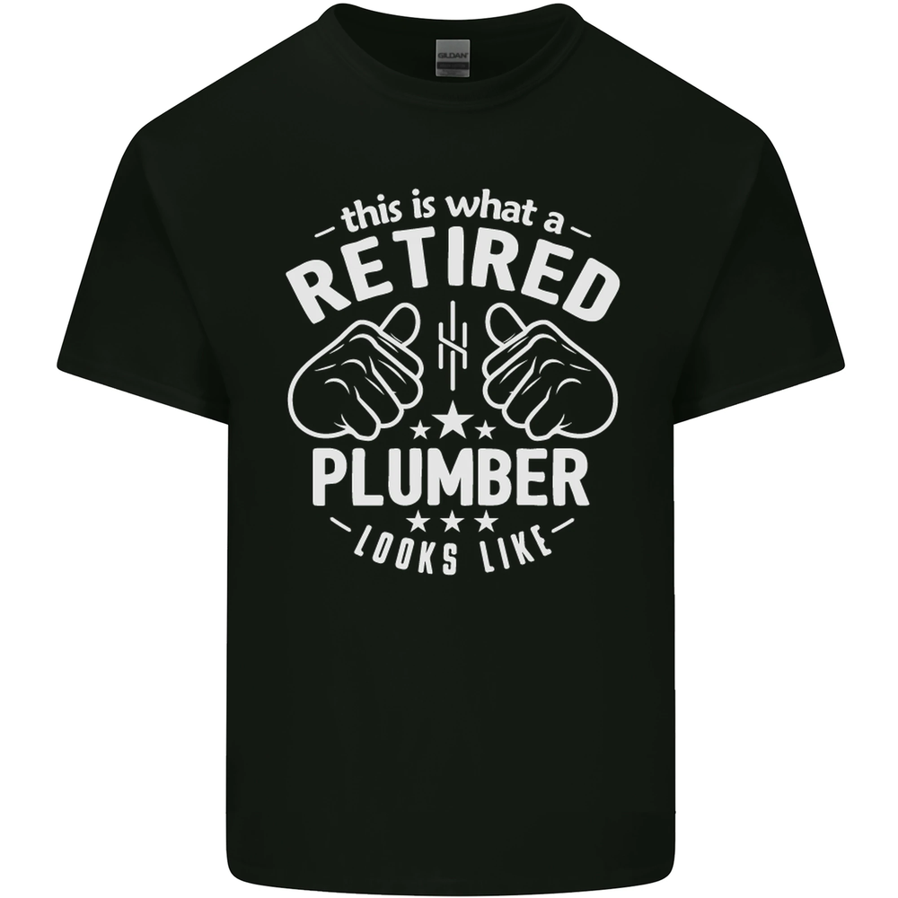This Is What a Retired Plumber Looks Like Mens Cotton T-Shirt Tee Top
