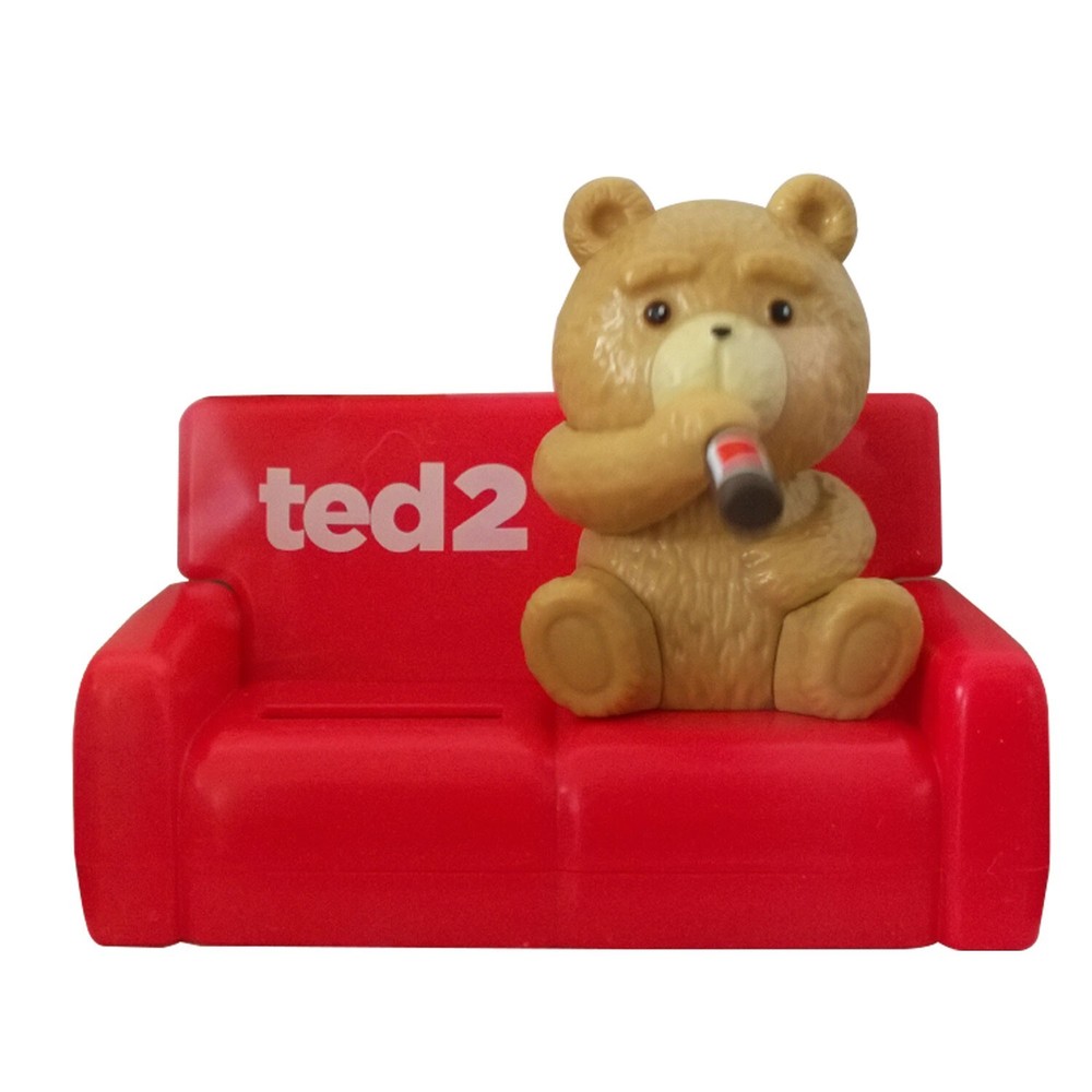 Ted 2 Figure on Red Sofa 10cm Head Knocker Bobble Solar Energy