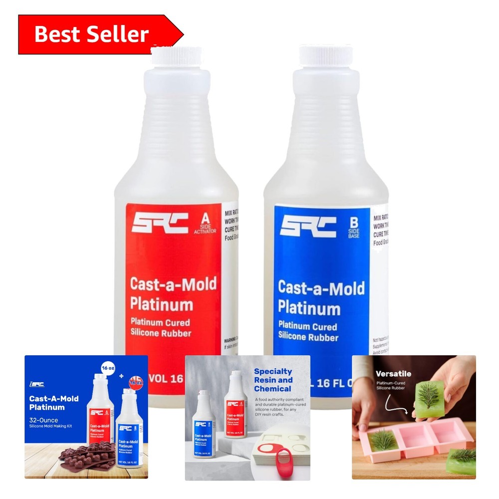 Durable 32 Oz Food-Grade Silicone Rubber Mold Kit for Epoxy and Resin Casting