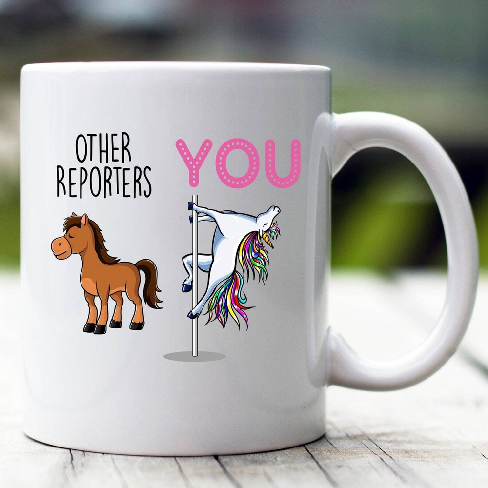 Funny Unicorn Reporter Mug - Perfect Gift for Journalists & Writers