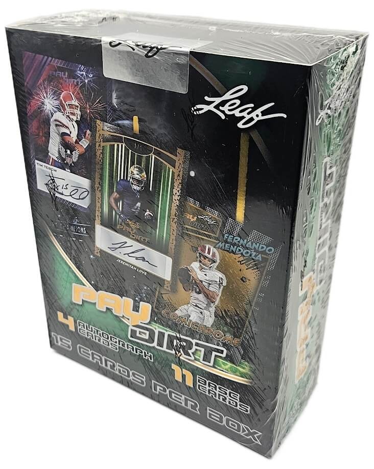 2026 Leaf Paydirt Football Factory Sealed Hobby Box 15 Cards With 4 Autographs
