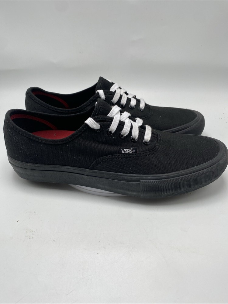 Vans Pro Sneakers Men Size 10 Black Low Top Skateboard Shoe 3813