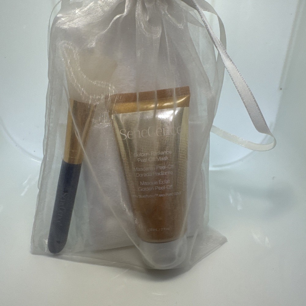 NEW SeneGence Golden Radiance Peel-Off Mask with Headband & Brush Anti-Aging Skincare Set