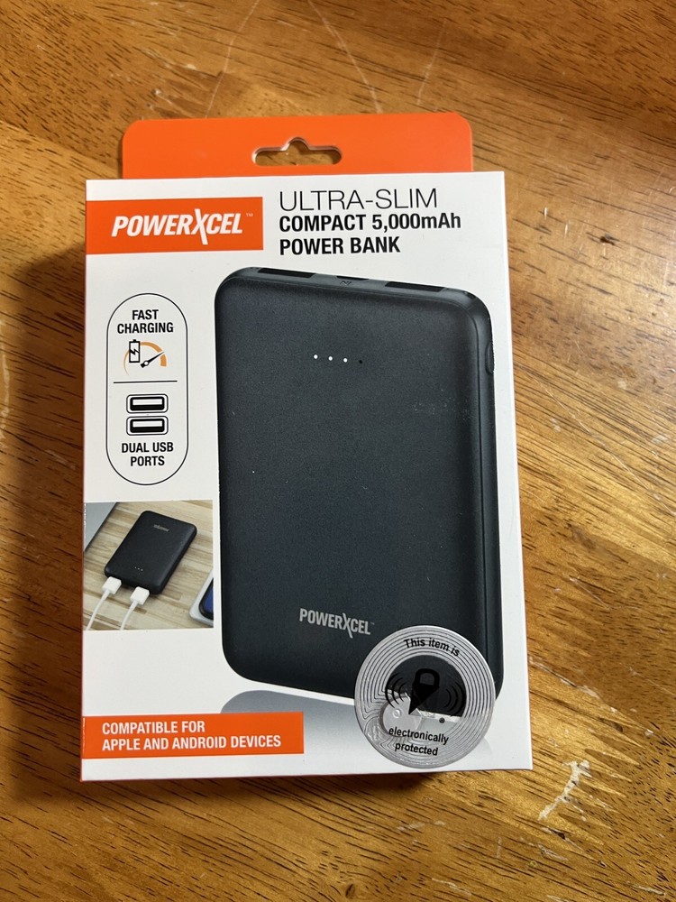 POWER BANK ULTRA SLIM COMPACT 5 For Apple Android POWERXCEL ,000MAH NEW