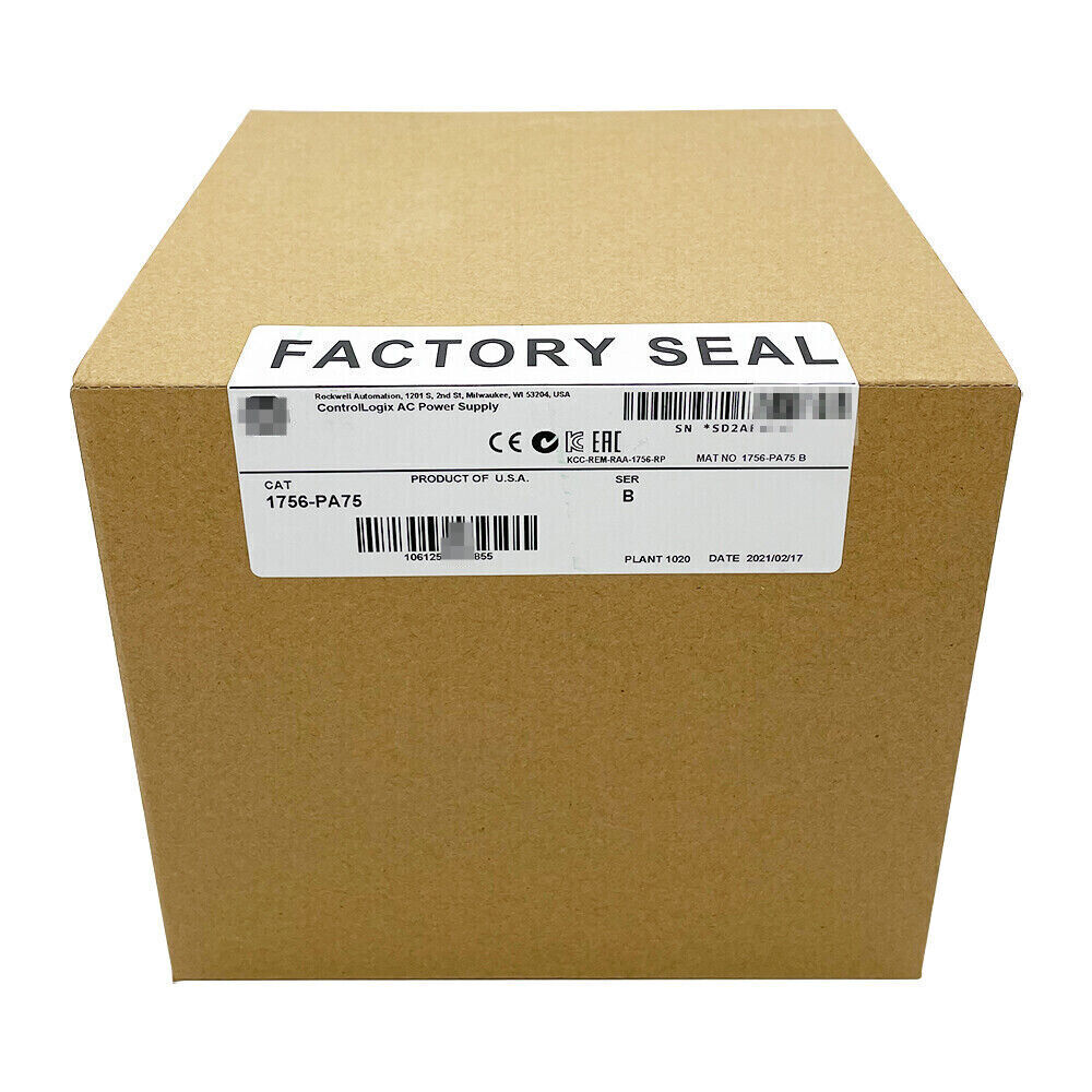 New Factory Sealed Allen-Bradley 1756-PA75 ControlLogix AC Power Supply AB US