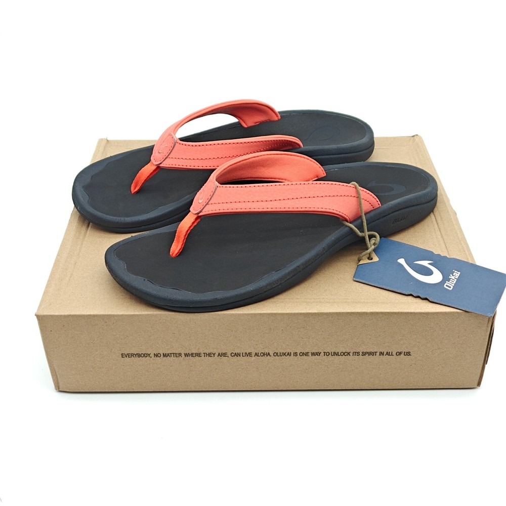 OluKai Ohana Women Pink Sandals with Arch Support Flip Flop Sizes 7 9 11