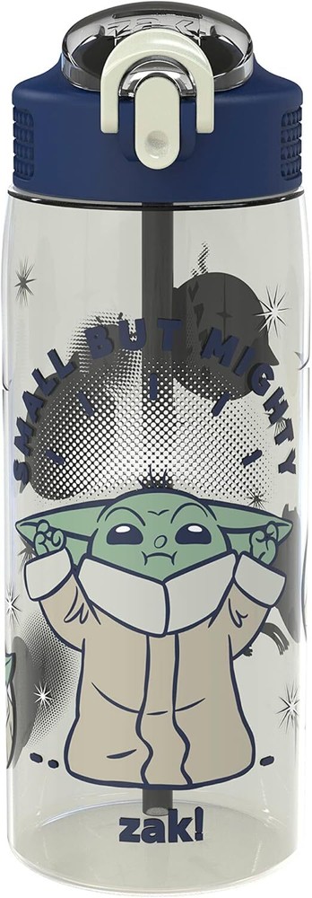 Star Wars The Mandalorian Water Bottle For School or Travel, 25 oz Durable Plas