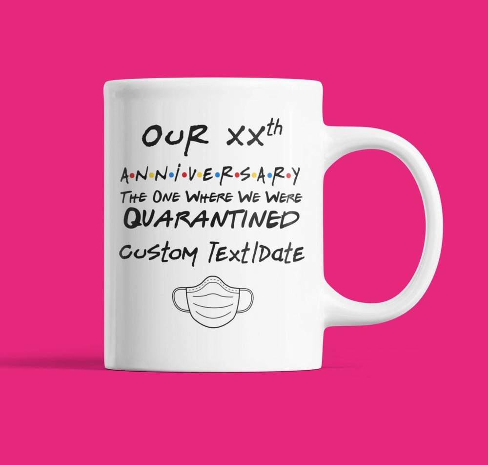 Customanniversary Quarantined 2020 Giftnewlywedscouples Him Her Husband Wife