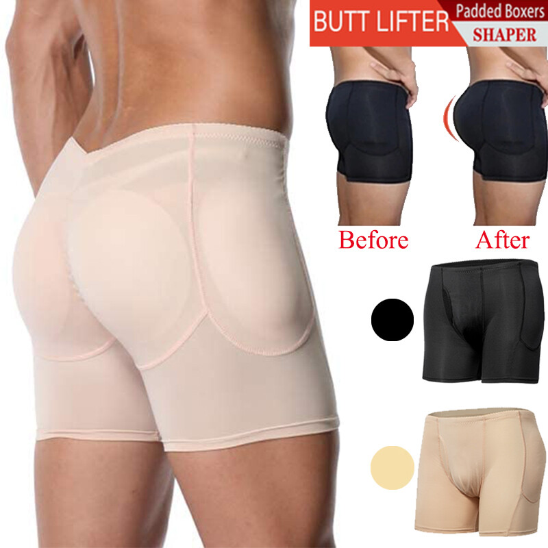 Men Butt Lifter Boxer Shapewear Padded Briefs Body Shaper Shorts Underwear Panty