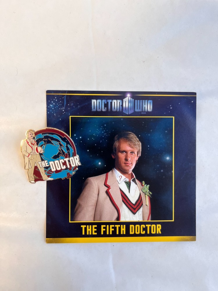 DANBURY MINT THE DR DOCTOR WHO TV PIN ENAMEL BADGE COLLECTION - THE FIFTH DOCTOR