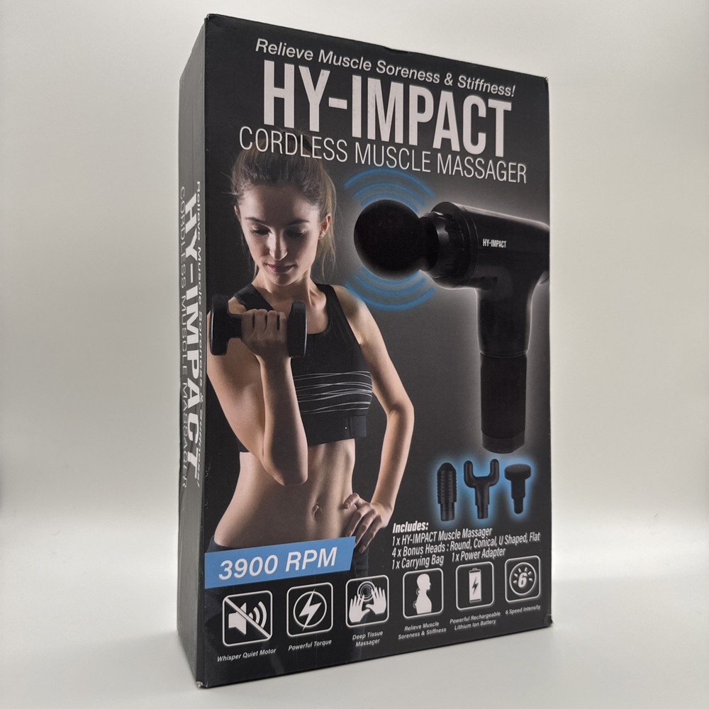 Hy Impact Cordless Muscle Massager 3900 RPM Fast Relief Portable