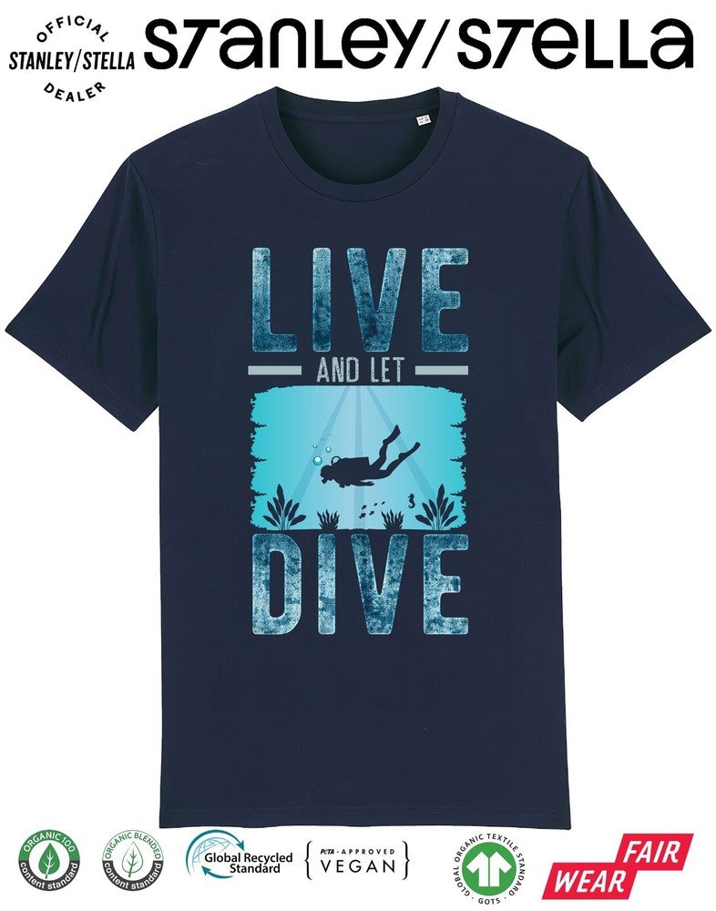 Men's Scuba Diving T-Shirt Live Let Dive Father's Day Gift for Divers-image
