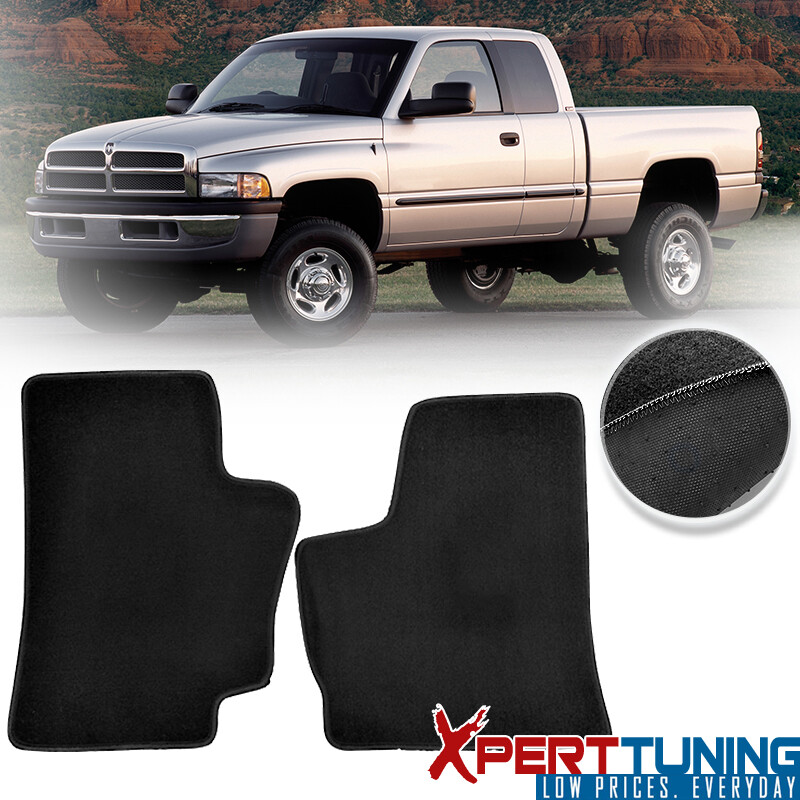 Fits Limited Time Sale 94-01 Dodge Ram 2 3 4Dr Floor Mats Carpet Nylon Black 2PC-image