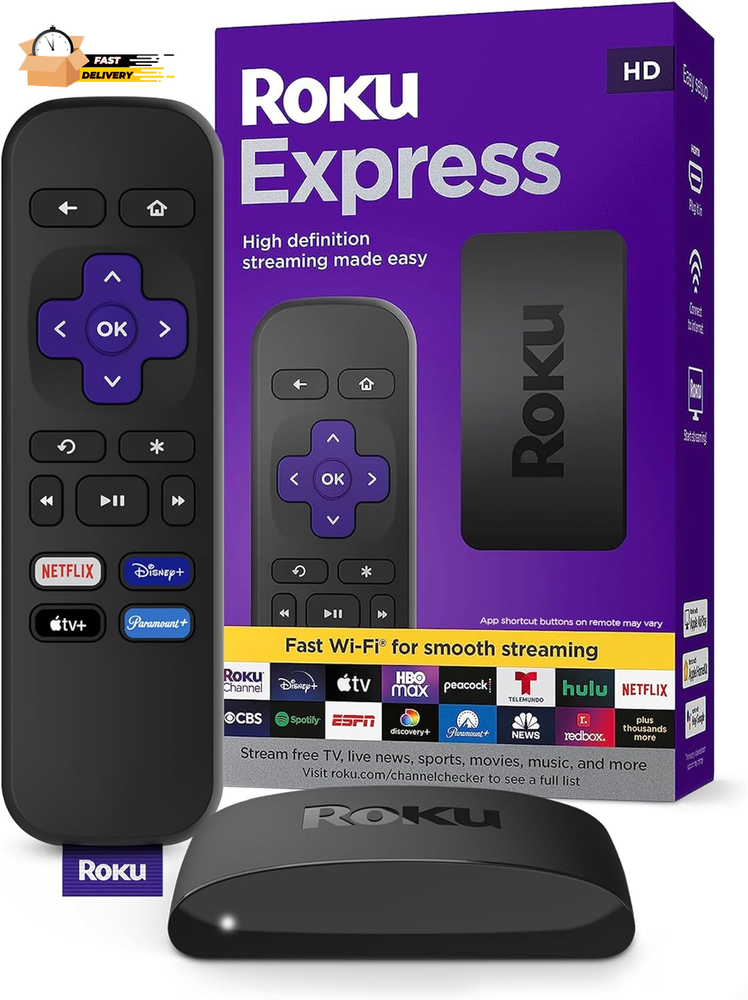 Express | HD  Streaming Device with Standard Remote (No TV Controls), Free & Liv
