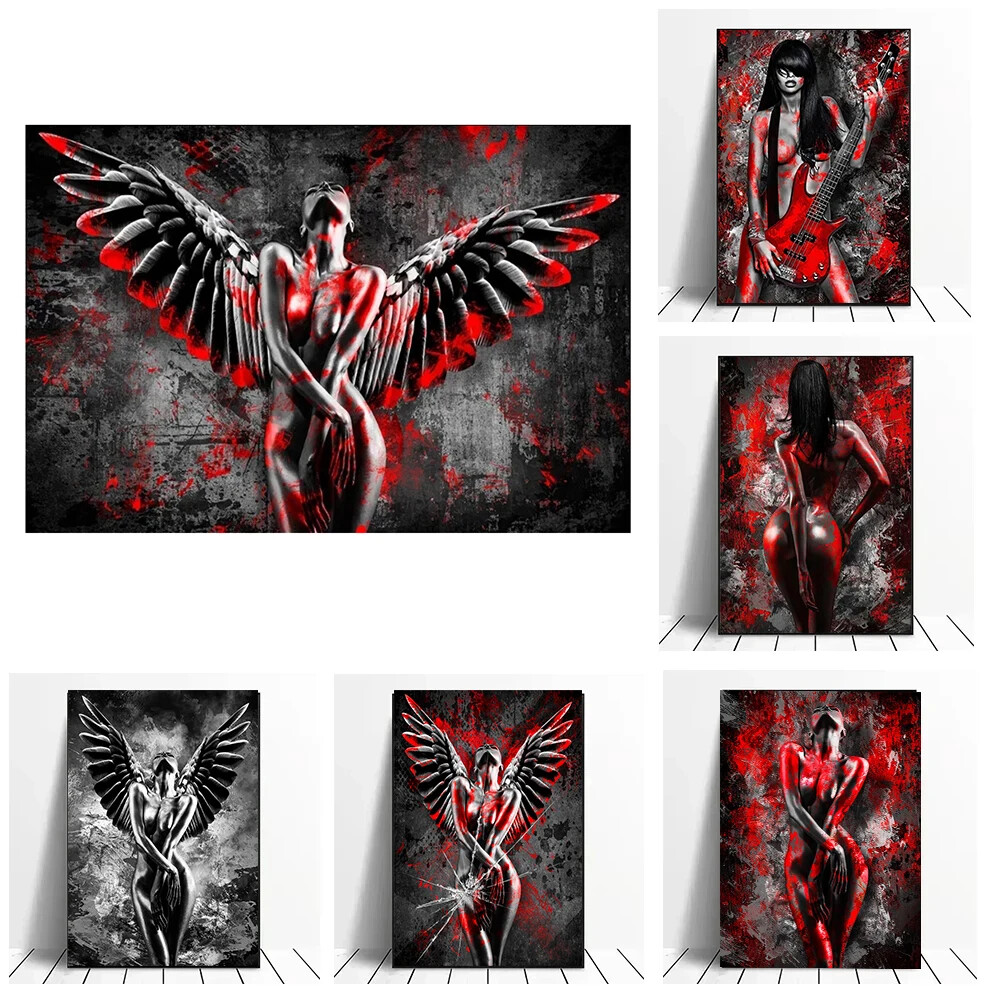 Abstract Sexy Woman Canvas Painting Poster Prints Wall Art Home Decor