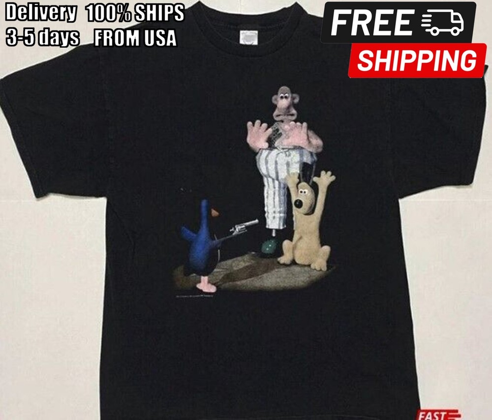 1989 Wallace And Gromit Movie Funny Graphic T-Shirt N Shirt