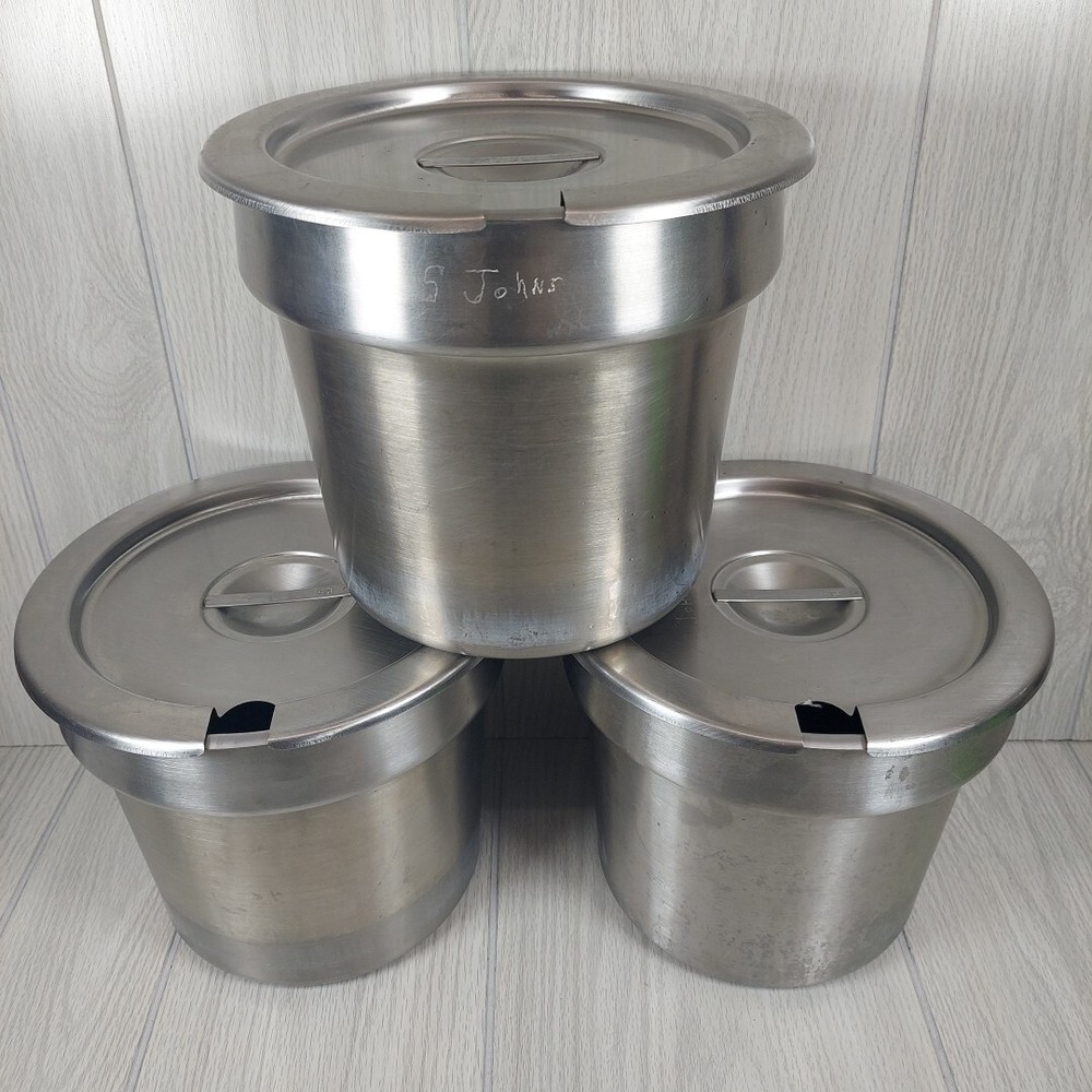 Vollrath Buffett Stainless Steel 6pc Inset 78184 6.9L Lid W/ Ladle Hole USA NSF