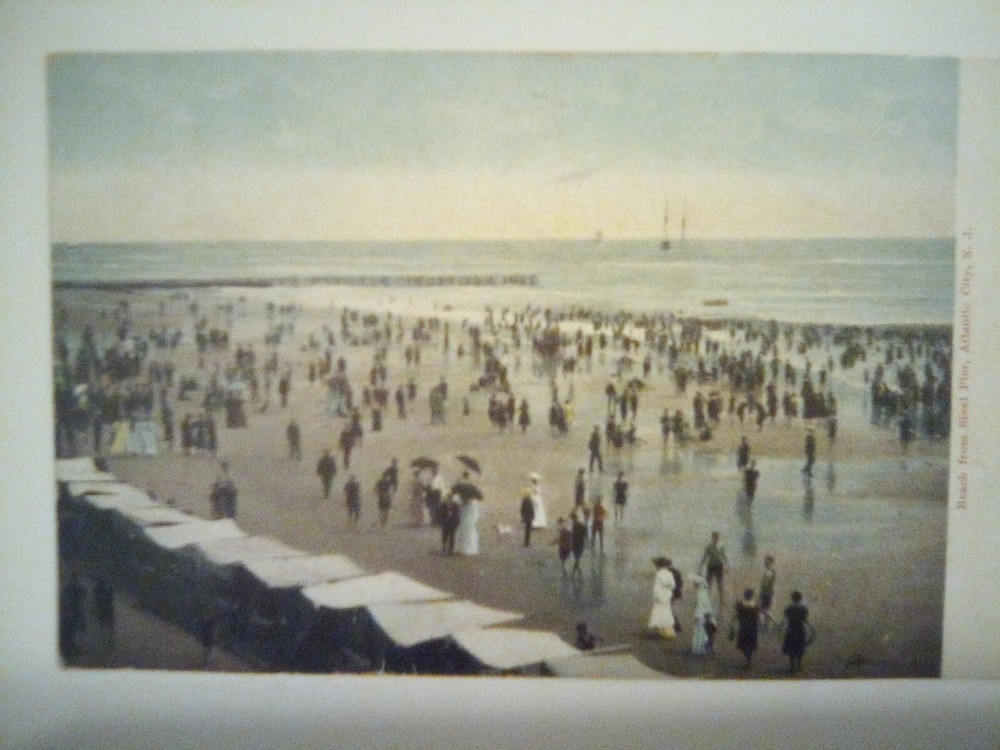 Atlantic City NJ Bathing, Sailing, Steel Pier 1909 Divided Back Post Card