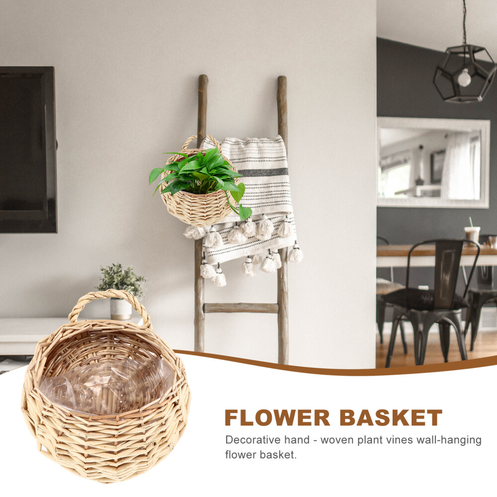 Wicker Flower Pot Hanging Plant Basket Wicker Rattan Plant Holder