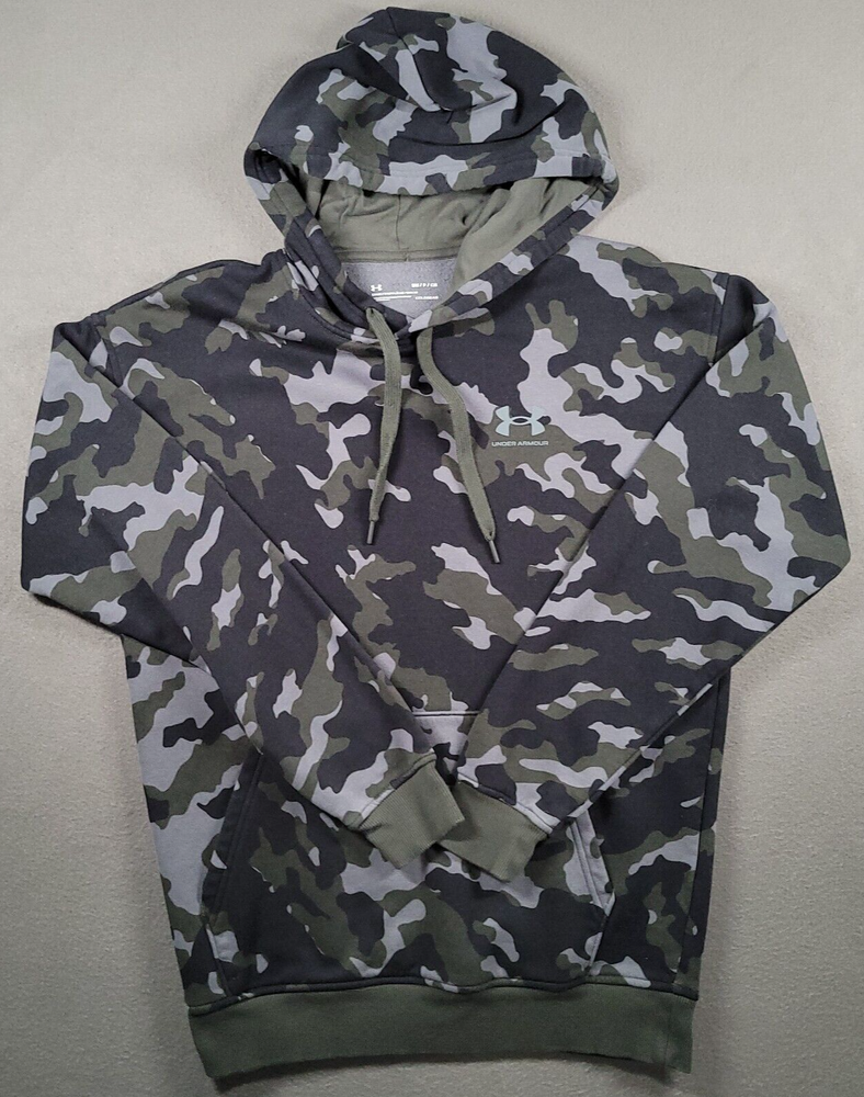 Under Armour Hoodie Mens S Camo Sweatshirt Loose Coldgear Pullover Hunting Logo