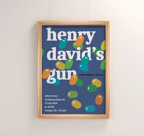 Henry David's GUN, concert poster, plakat, print, art, illustration, gigposter