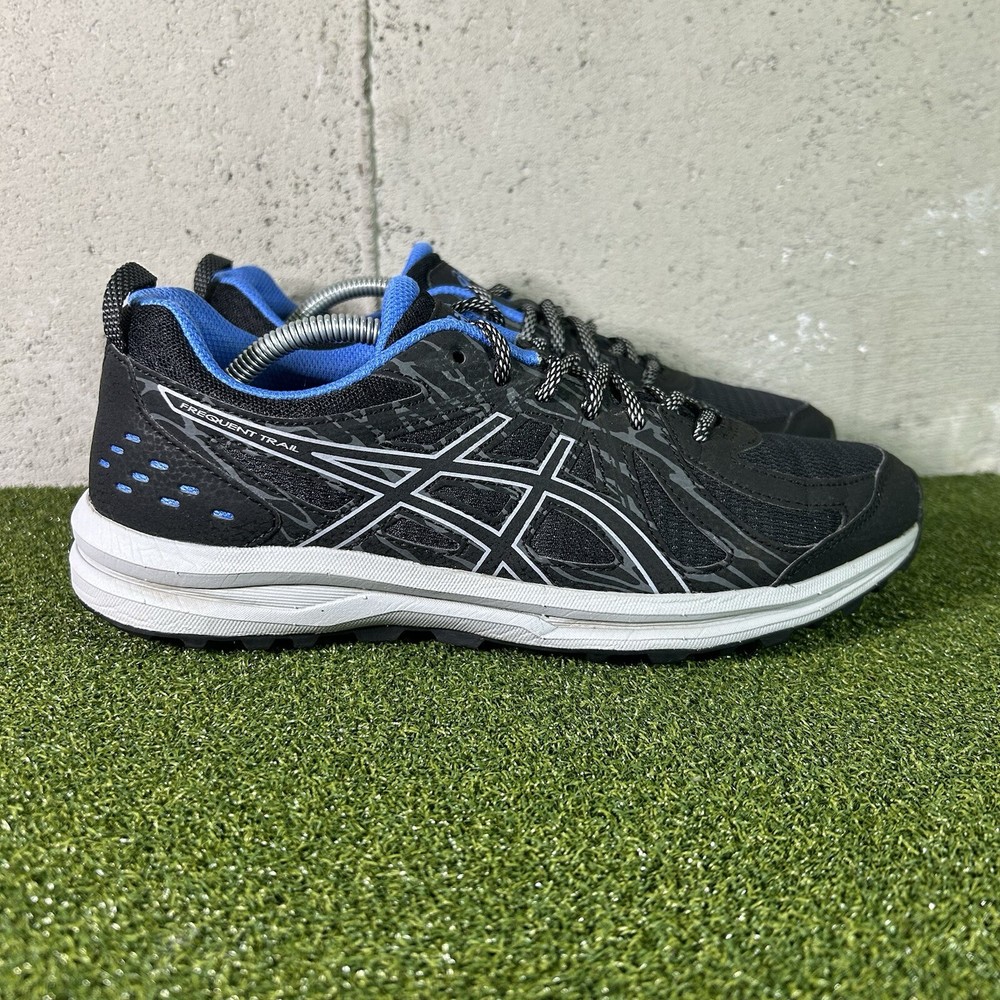 Asics Frequent Trail Black Blue Womens Sneakers Size 8.5