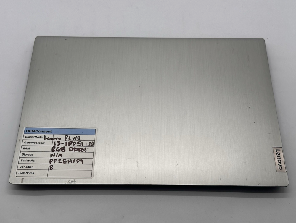 Levono ideapad 3 Laptop, Core i3-1005G1, 1.20GHz, 8GB RAM, No HDD/OS/Charger