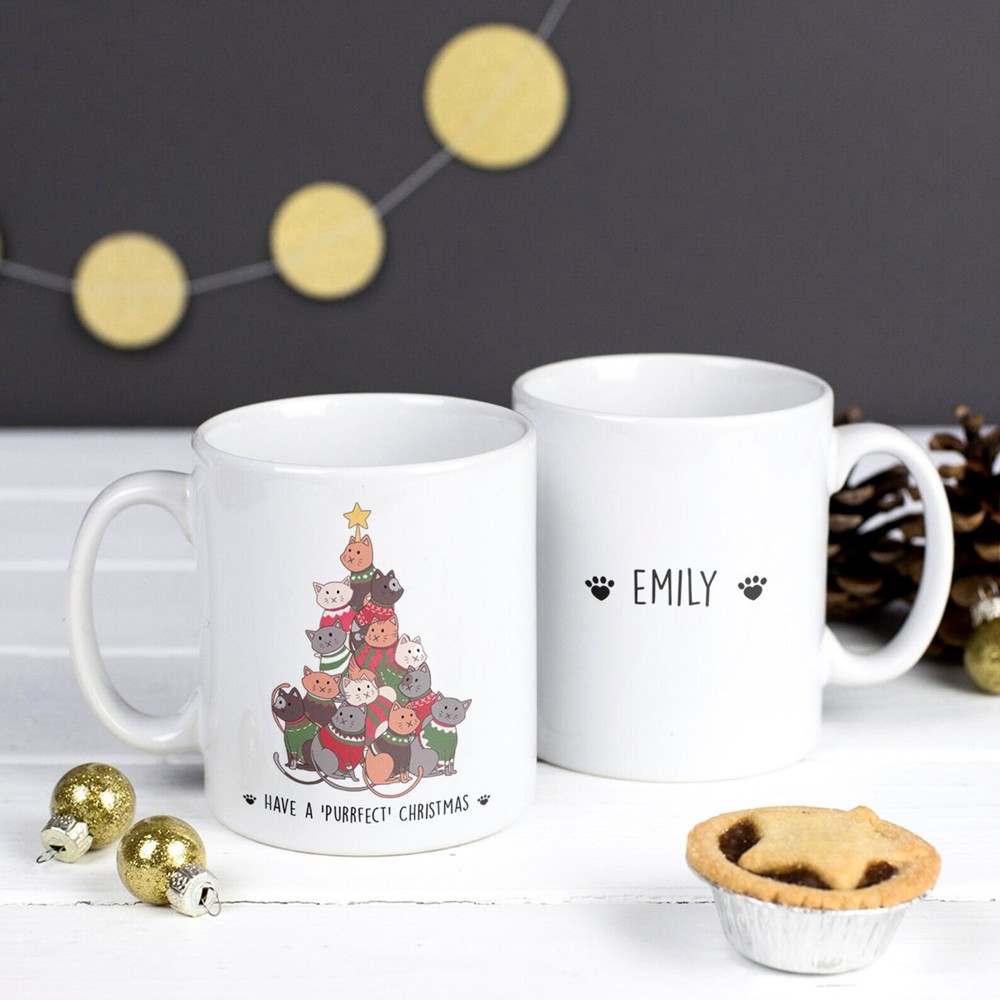 Christmas Cat Mug Christmas Gift For Cat Lovers